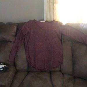 Abercrombie and Fitch maroon long sleeve.